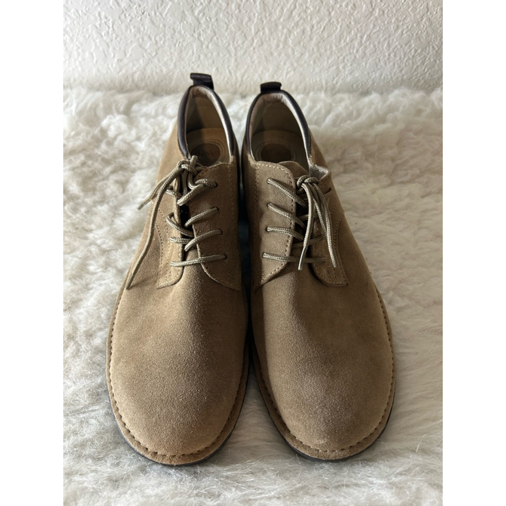 Bass Women's Sassy Tan Lace Up Suede Leather Oxford Shoes Size 9.5
